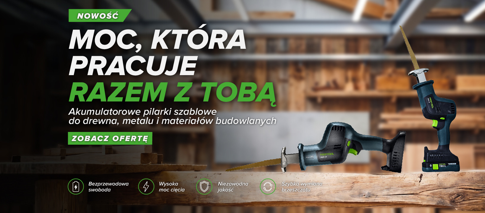 Festool Akumulatorowa piła szablasta ERSC 18 EB-Basic 578691
